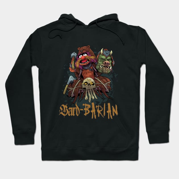 Animal The Bardbarian Hoodie by JohnLattaArt